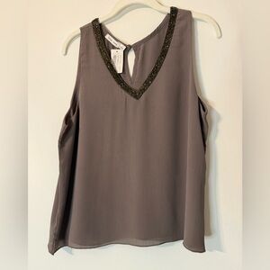 bishop + young Taupe Sleeveless Blouse